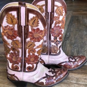 Lucchese Hand Tooled Eden Western Boots